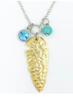 NATURAL STONE Genuine Amethyst Quartz & Crystal Pendant Necklace | Silver Plated